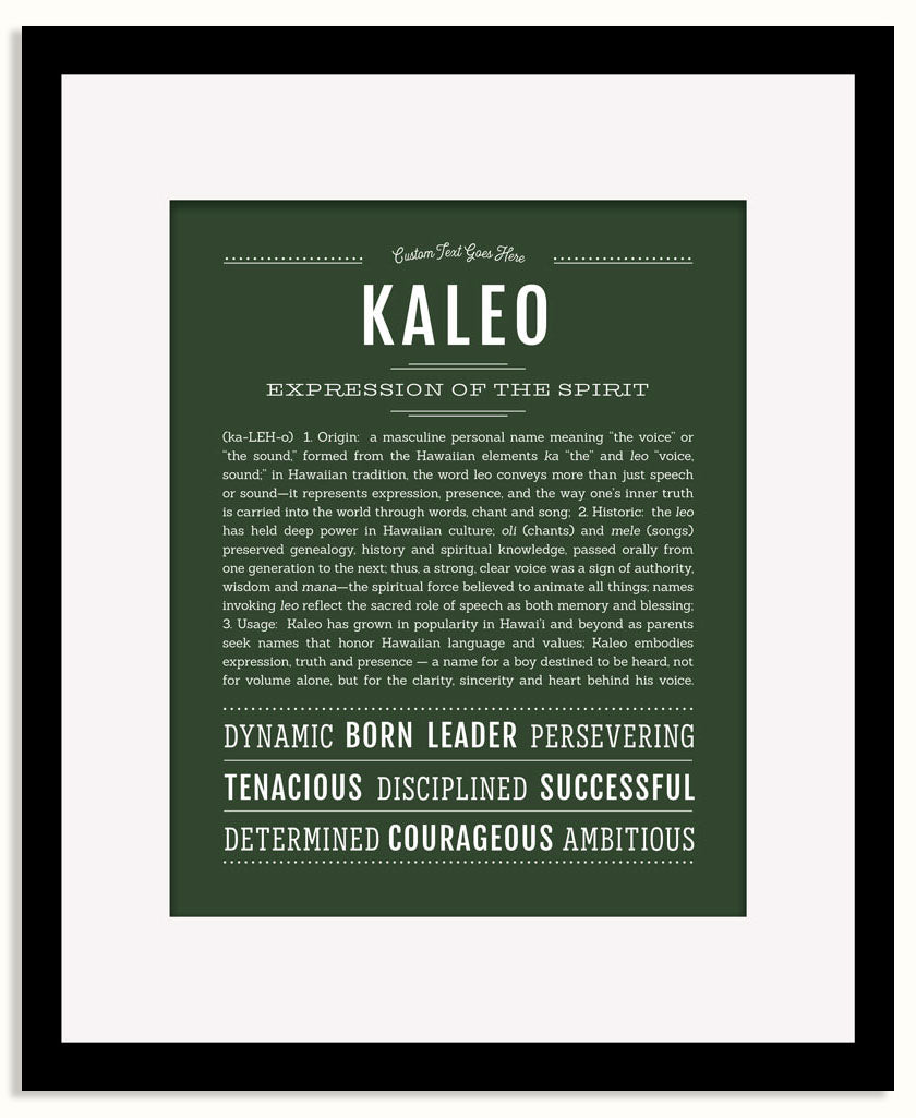 Frame Options | Deep Forest | Black Frame, Matted