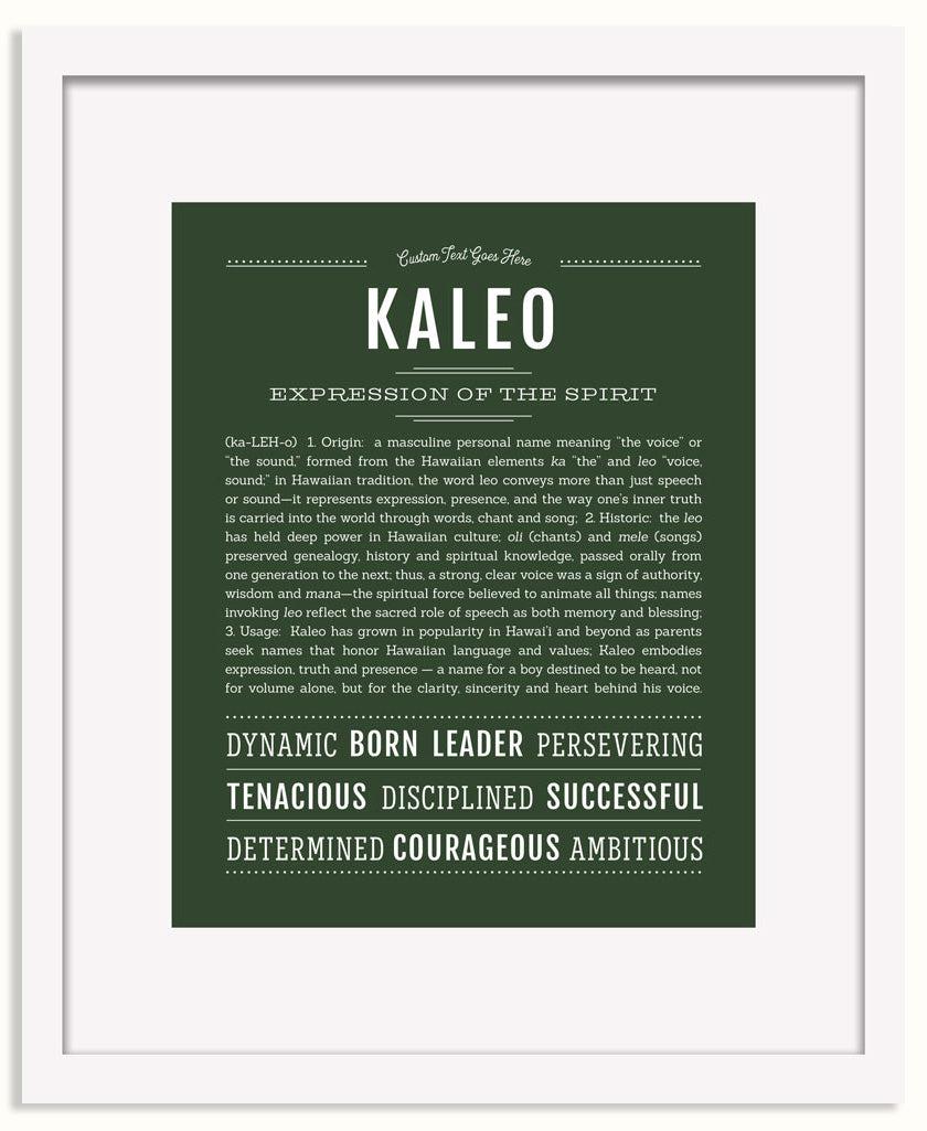Frame Options | Deep Forest | White Frame, Matted