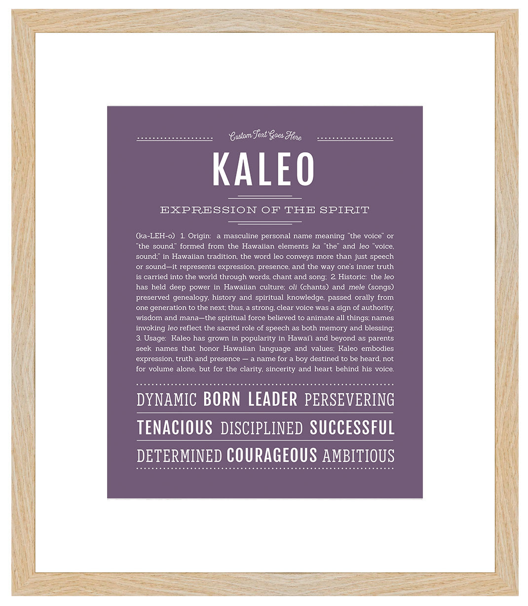 Frame Options | Deep Purple | Maple Frame, Matted