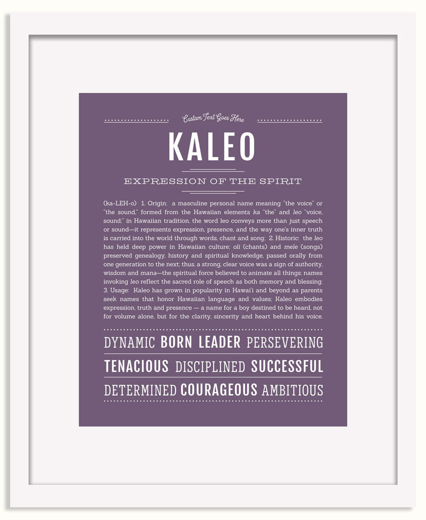 Frame Options | Deep Purple | White Frame, Matted