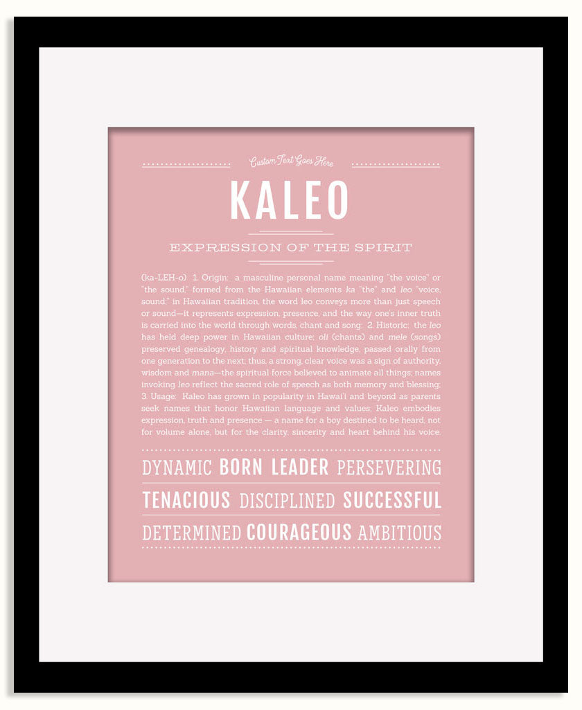 Frame Options | Dusty Rose | Black Frame, Matted