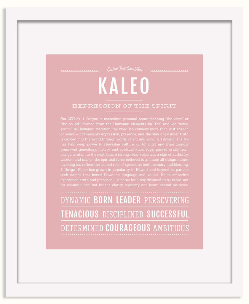 Frame Options | Dusty Rose | White Frame, Matted