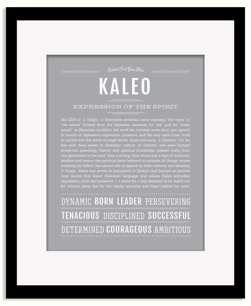 Frame Options | Light Gray | Black Frame, Matted