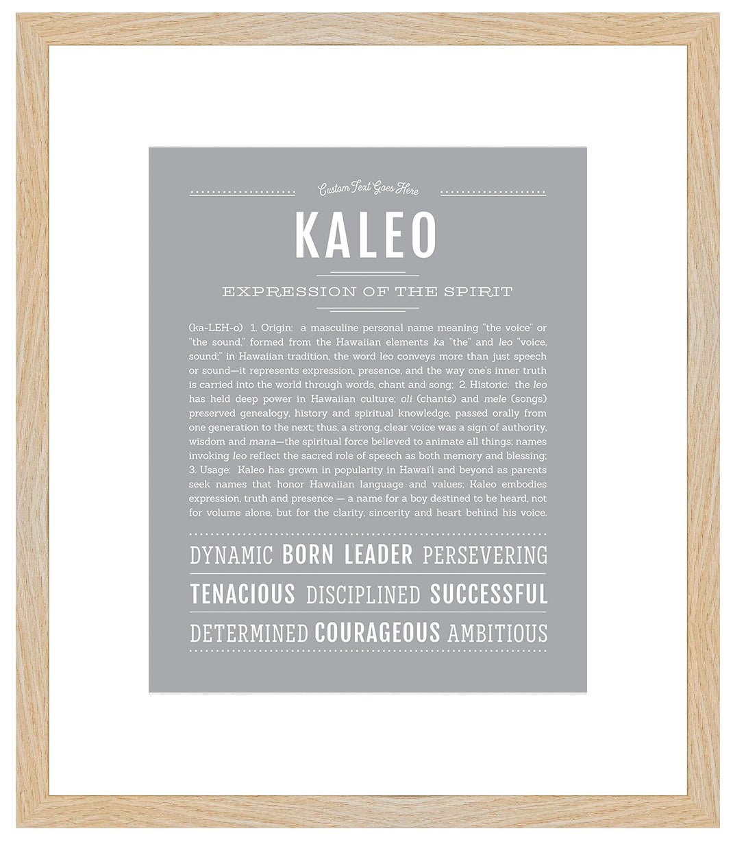 Frame Options | Light Gray | Maple Frame, Matted