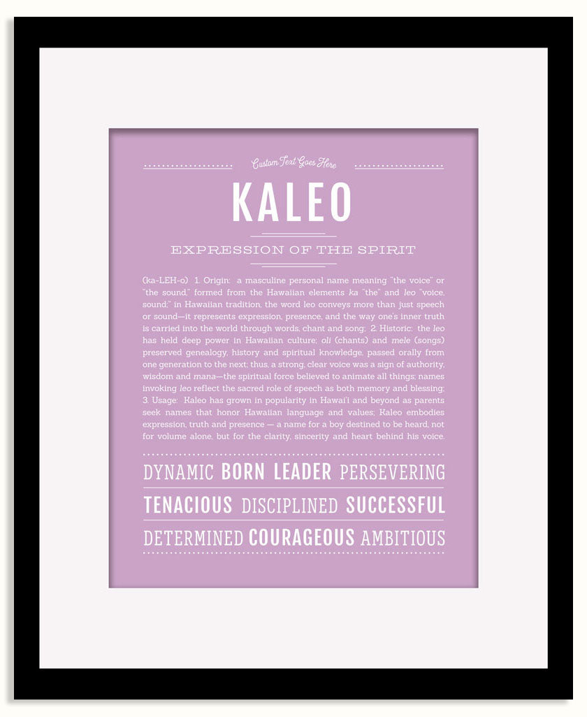 Frame Options | Lilac | Black Frame, Matted