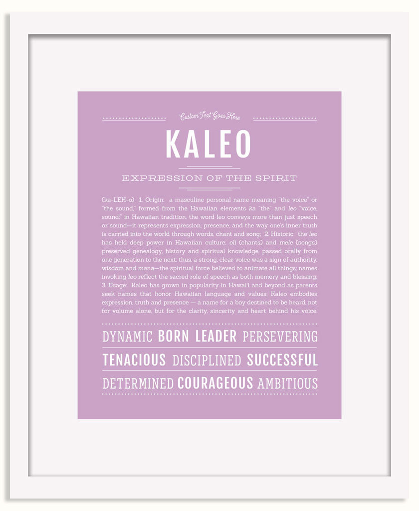 Frame Options | Lilac | White Frame, Matted