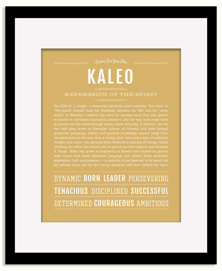 Frame Options | Matte Gold | Black Frame, Matted