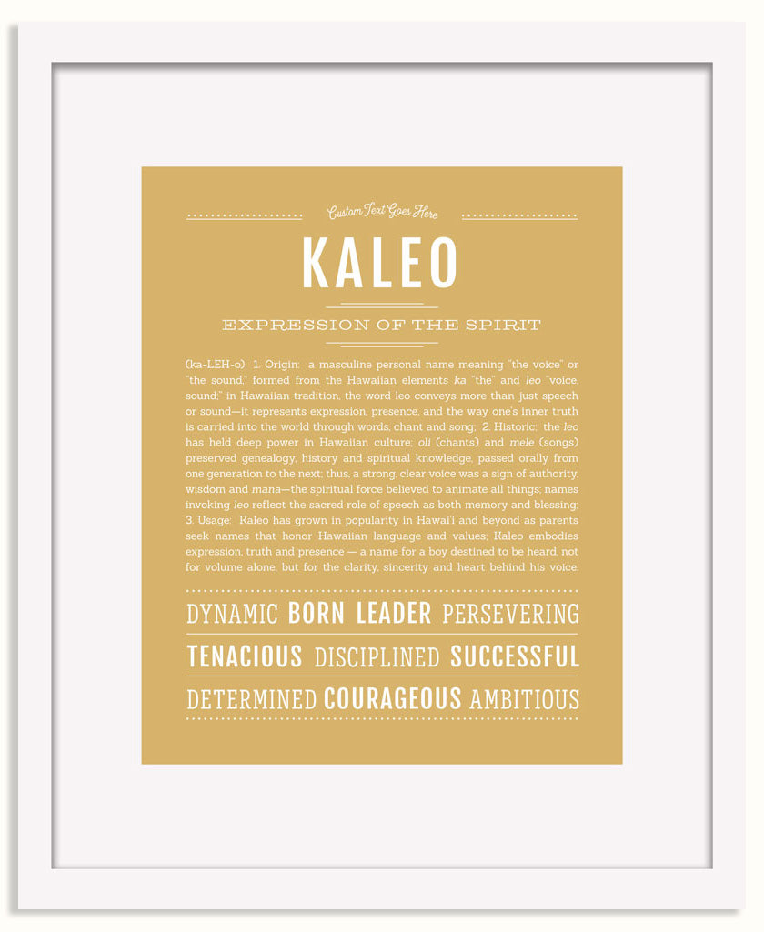 Frame Options | Matte Gold | White Frame, Matted