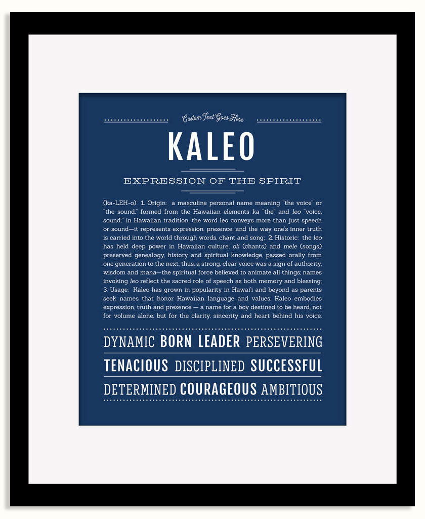 Frame Options | Midnight Blue | Black Frame, Matted