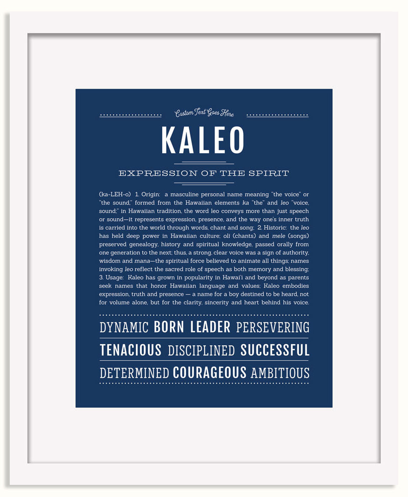Frame Options | Midnight Blue | White Frame, Matted