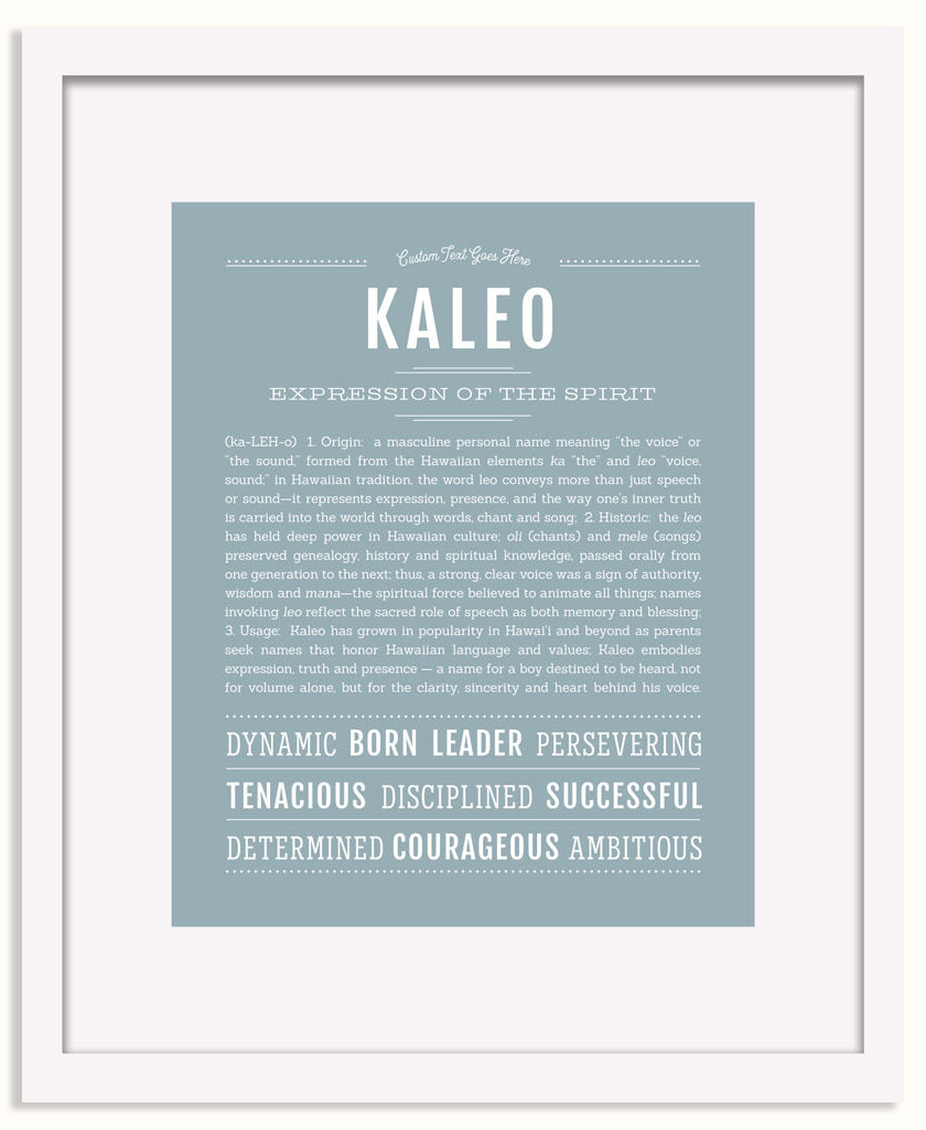 Frame Options | Powder Blue | White Frame, Matted