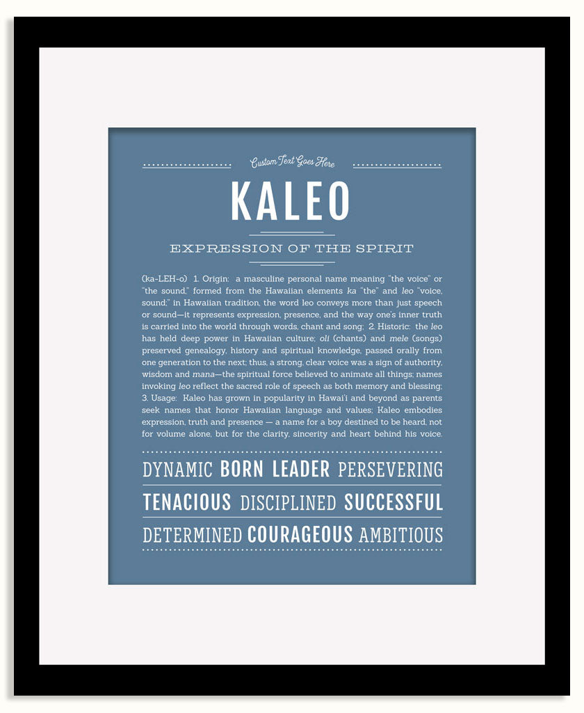 Frame Options | Steele Blue | Black Frame, Matted