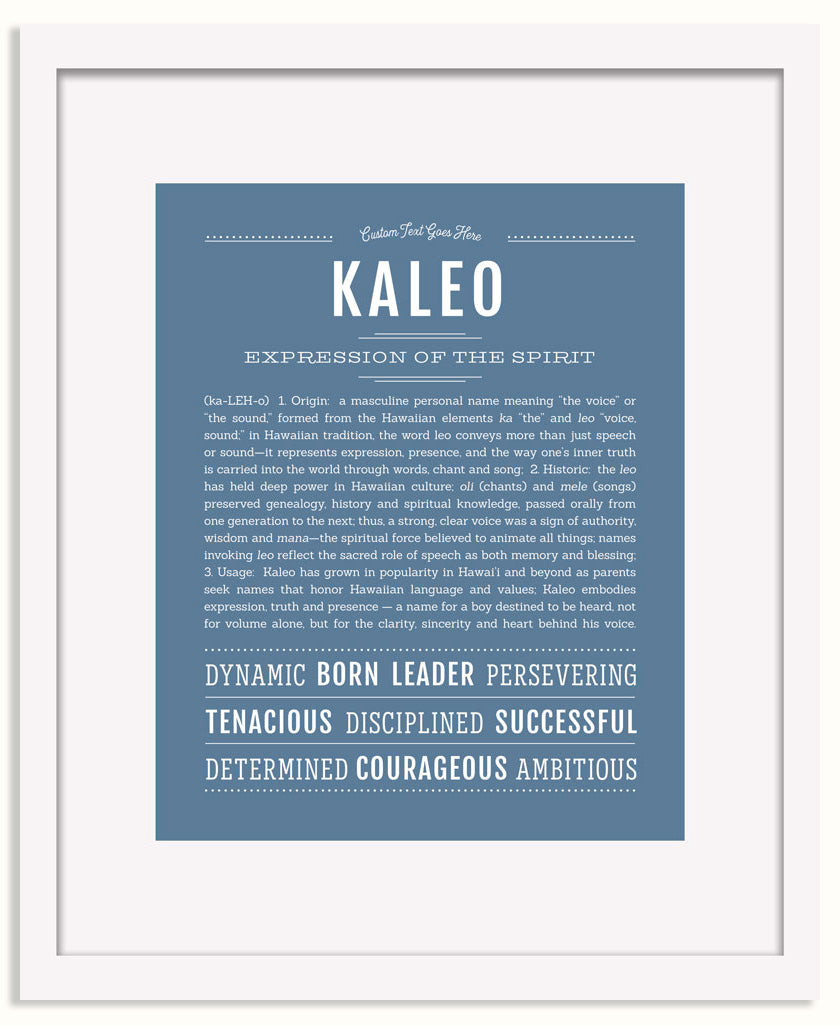 Frame Options | Steele Blue | White Frame, Matted