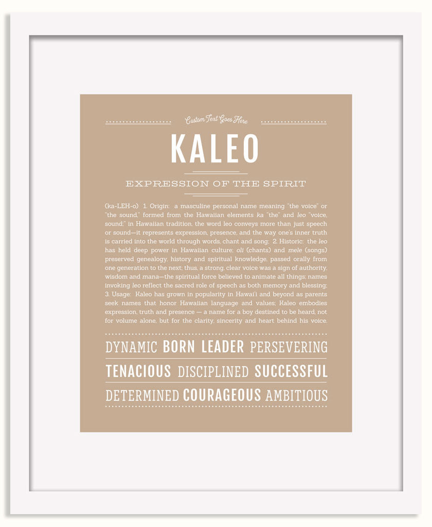 Frame Options | Tan | White Frame, Matted