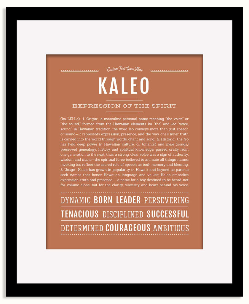 Frame Options | Terra Cotta | Black Frame, Matted