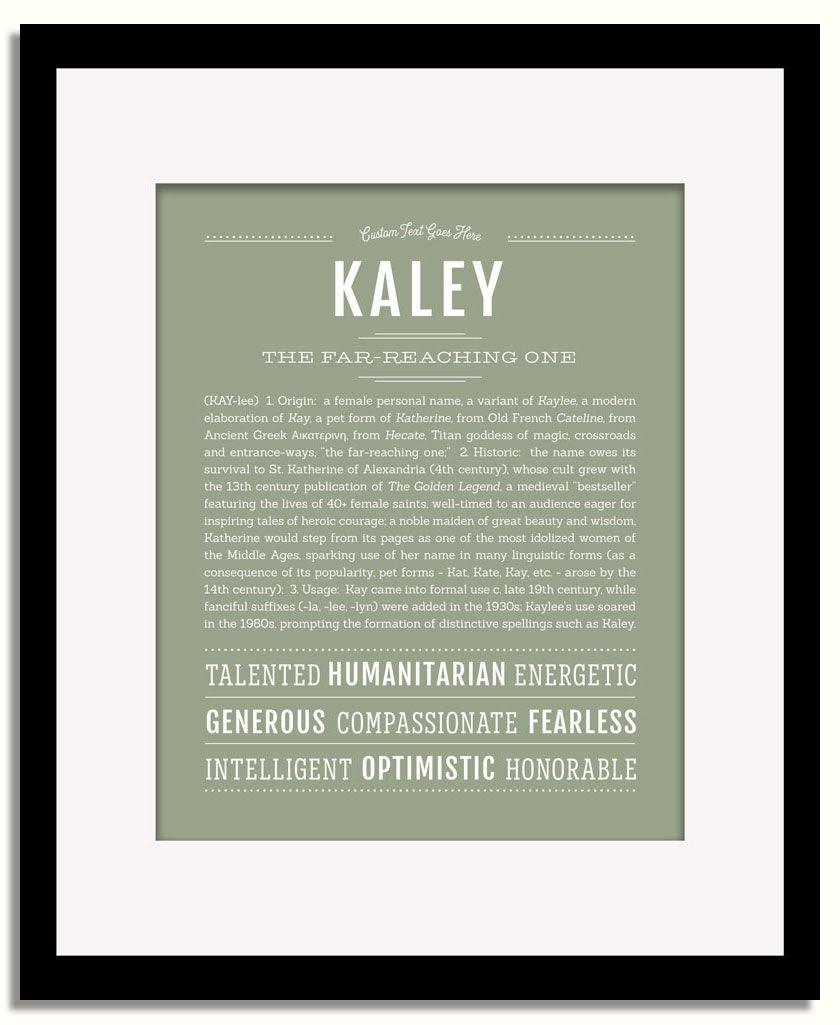 Frame Options | Sage | Black Frame, Matted