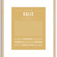 Kalie | Name Art Print