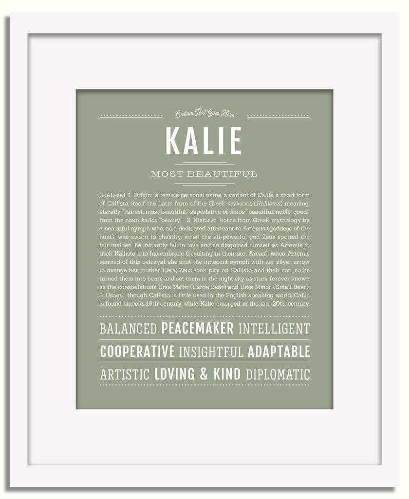 Frame Options | Sage | White Frame, Matted