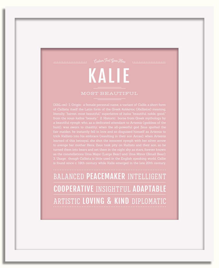 Frame Options | Dusty Rose | White Frame, Matted