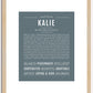 Kalie | Name Art Print