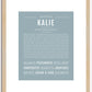 Kalie | Name Art Print