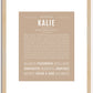 Kalie | Name Art Print