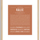 Kalie | Name Art Print