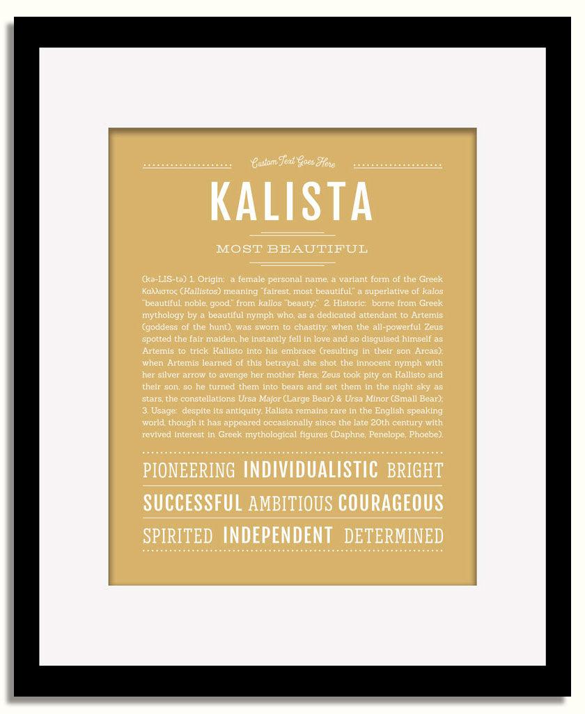 Frame Options | Matte Gold | Black Frame, Matted