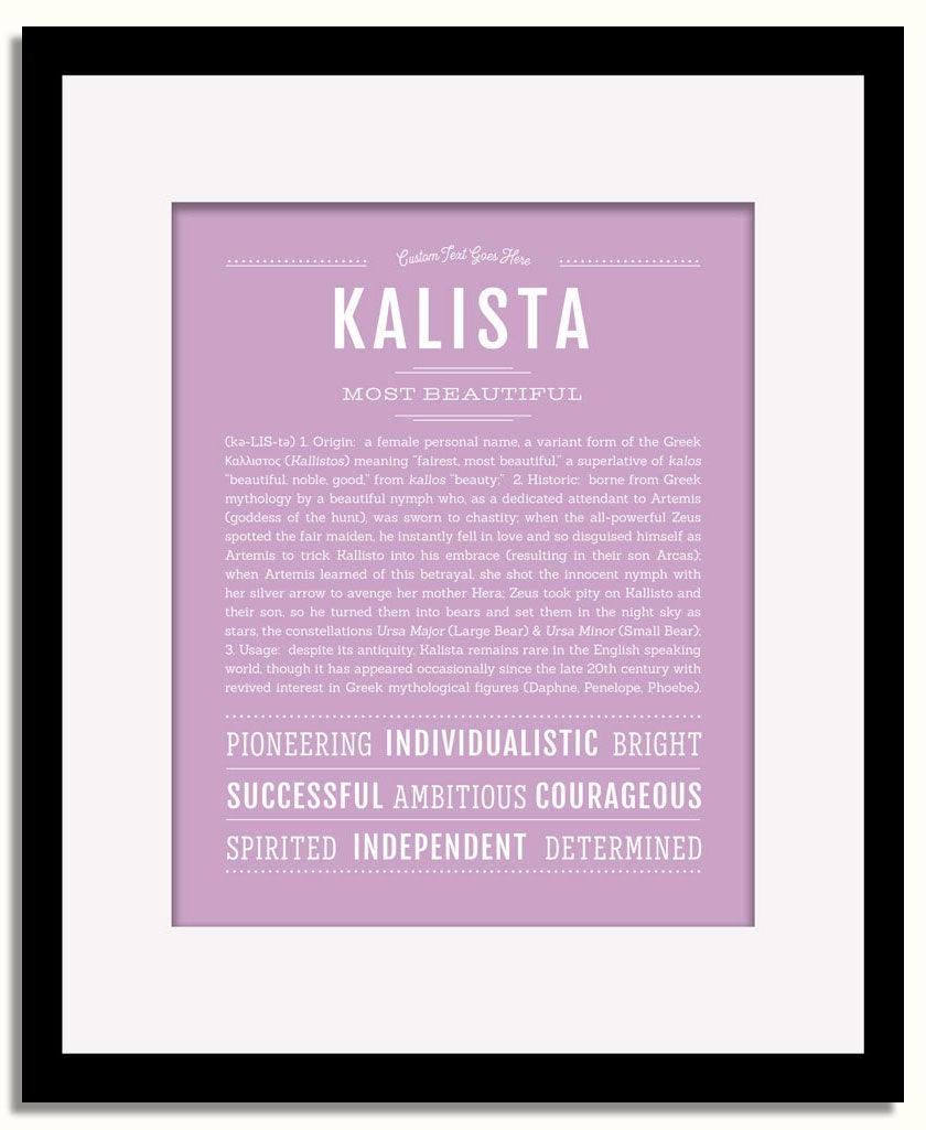 Frame Options | Lilac | Black Frame, Matted