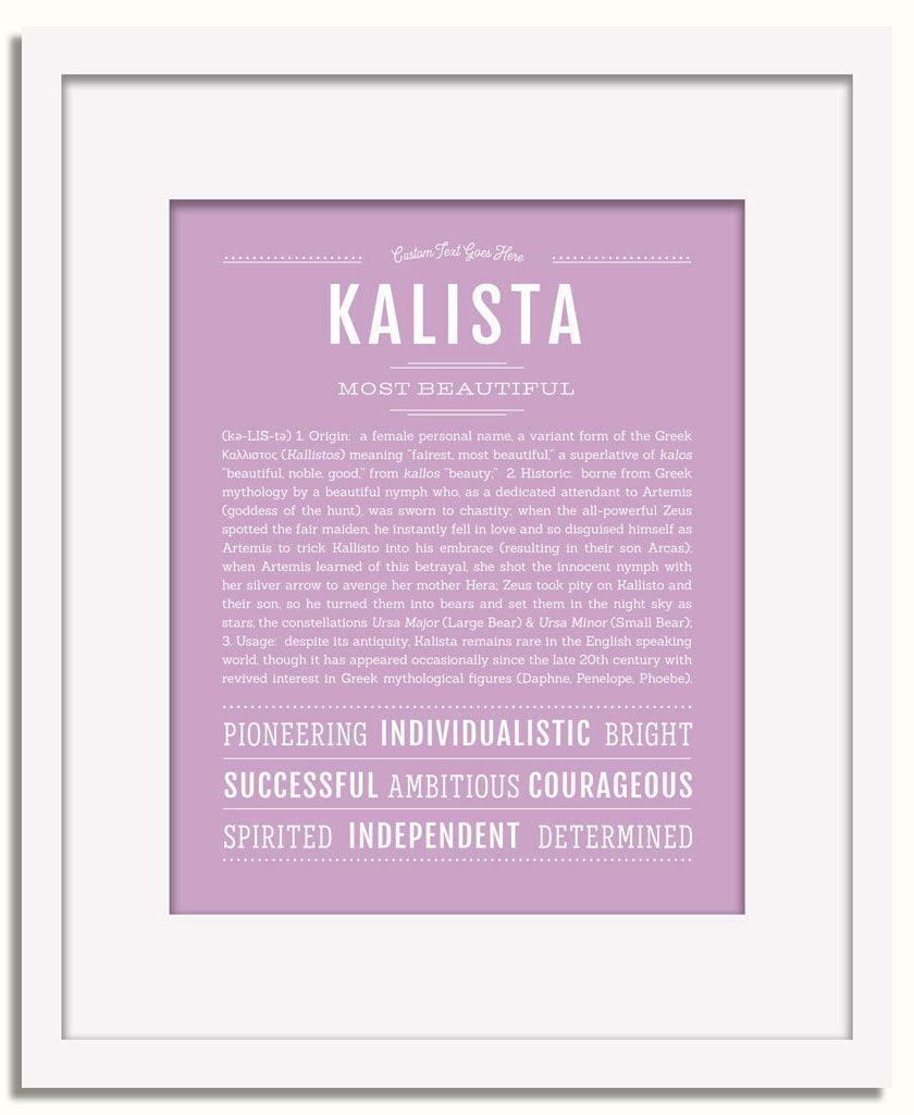 Frame Options | Lilac | White Frame, Matted