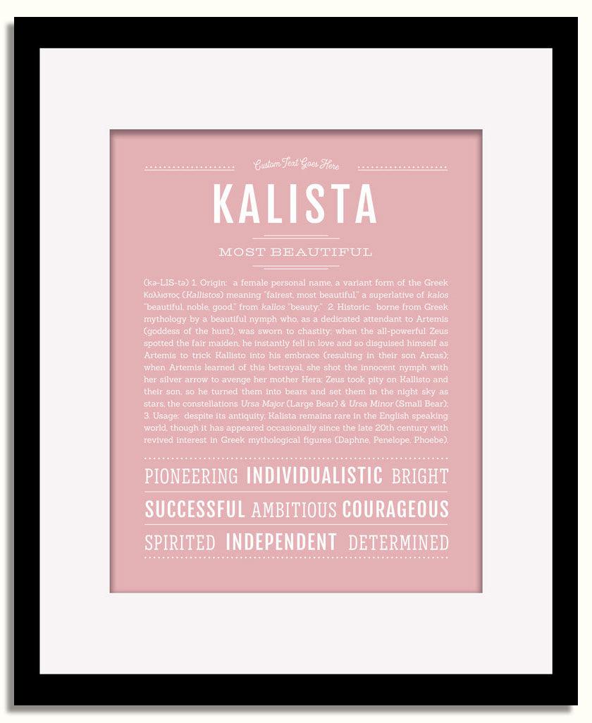 Frame Options | Dusty Rose | Black Frame, Matted