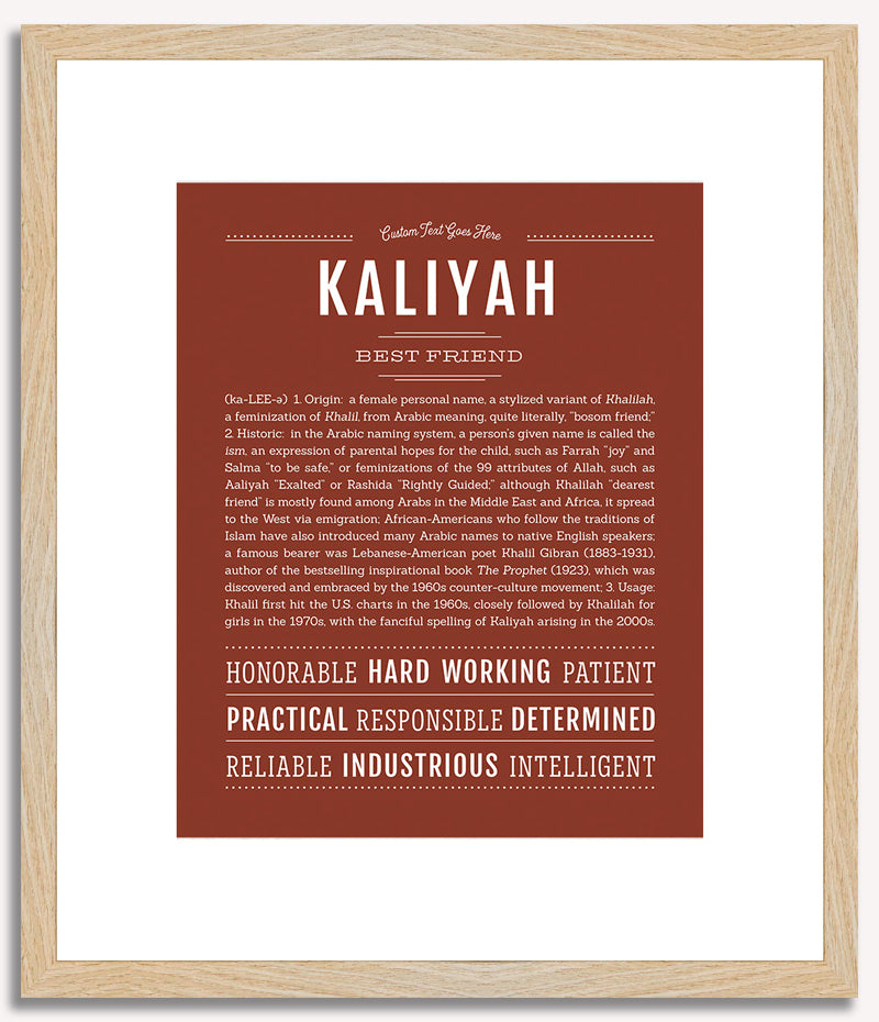 Kaliyah | Name Art Print