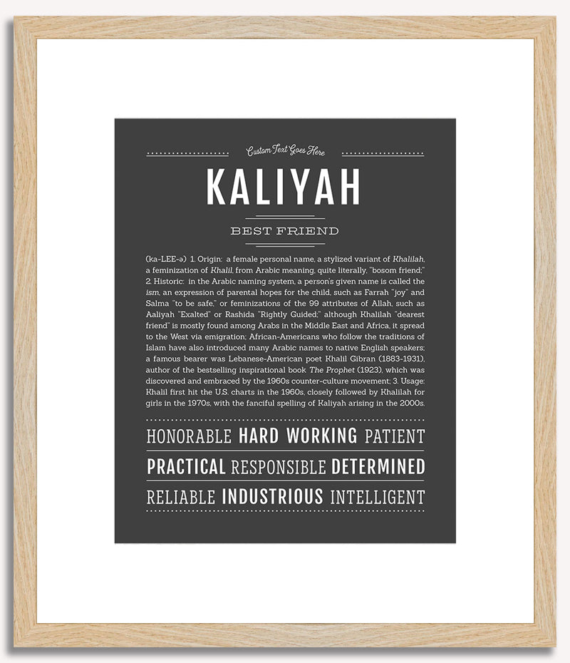 Kaliyah | Name Art Print