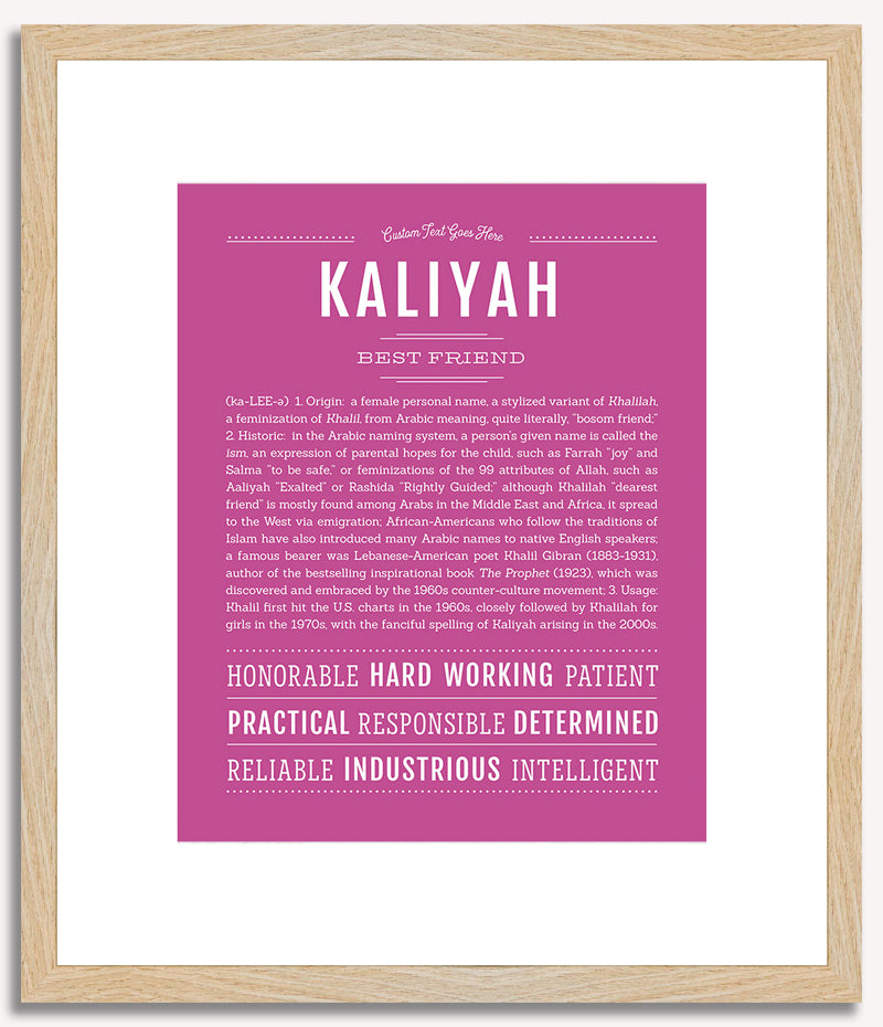 Kaliyah | Name Art Print