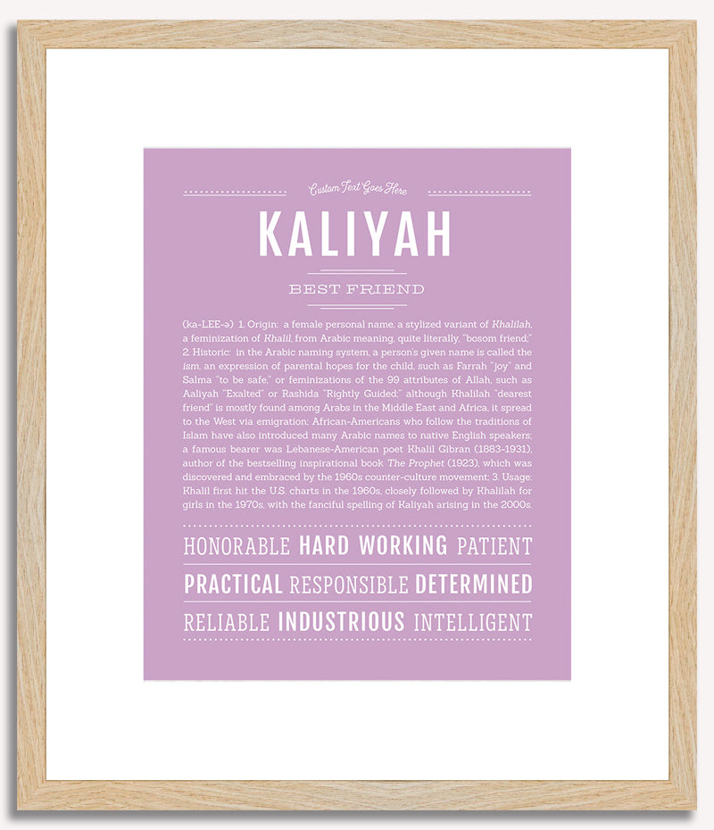 Kaliyah | Name Art Print