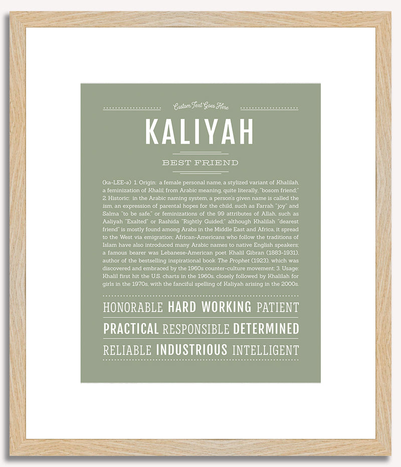 Kaliyah | Name Art Print