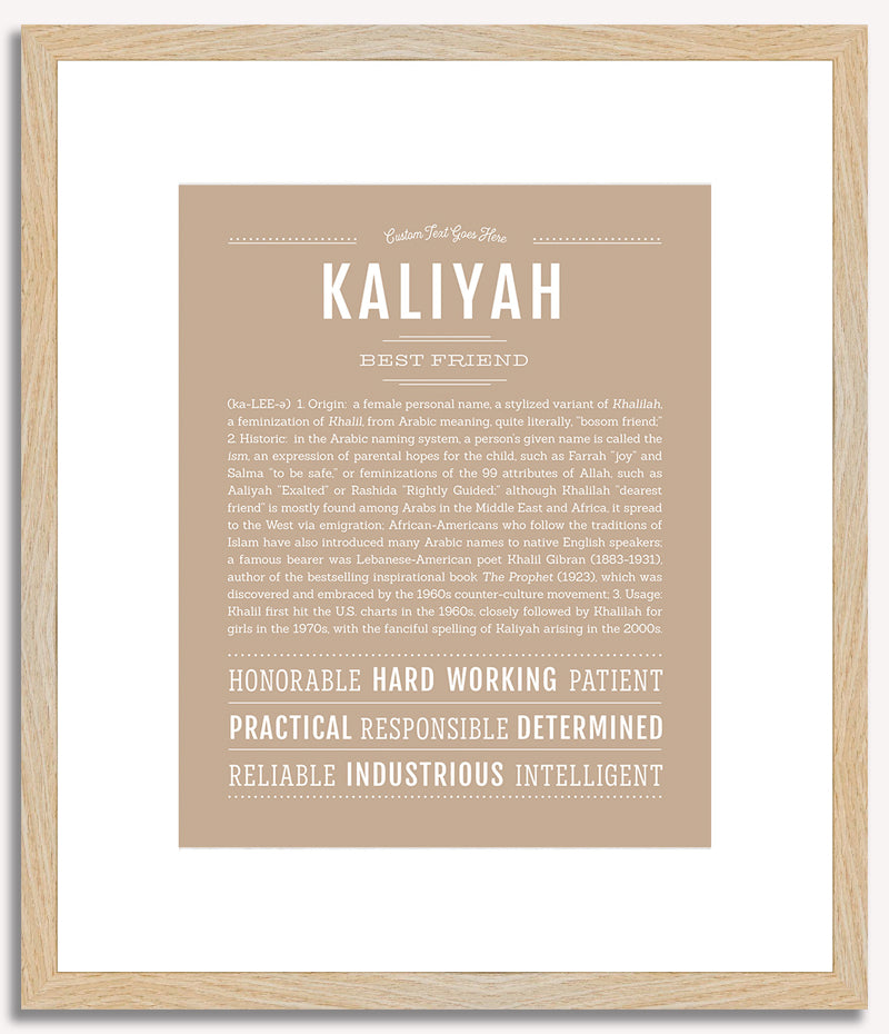 Kaliyah | Name Art Print