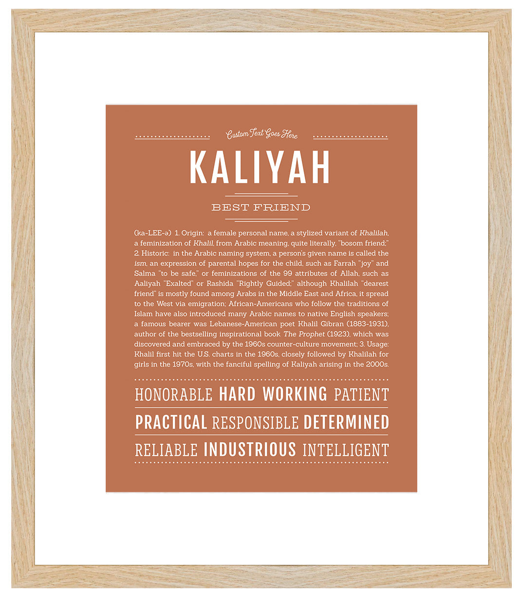 Kaliyah | Name Art Print