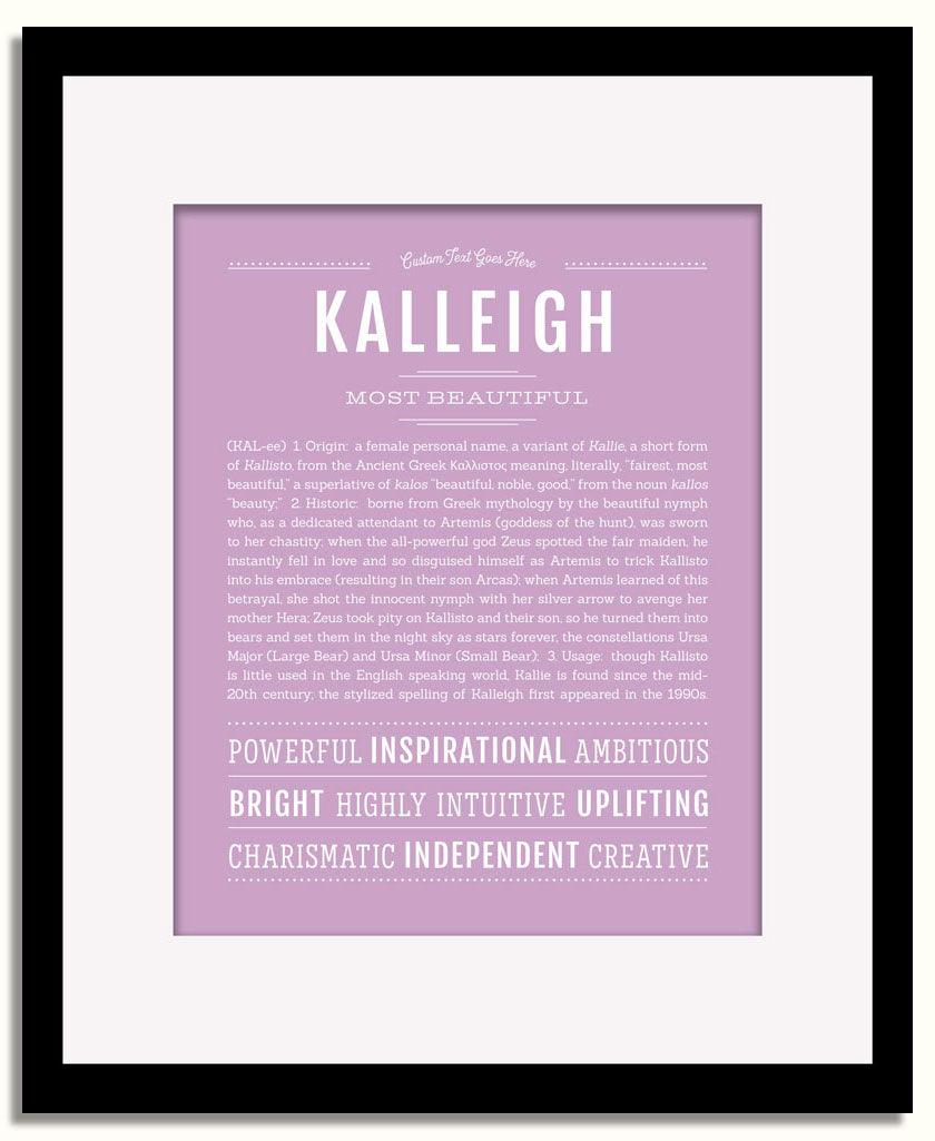 Frame Options | Lilac | Black Frame, Matted