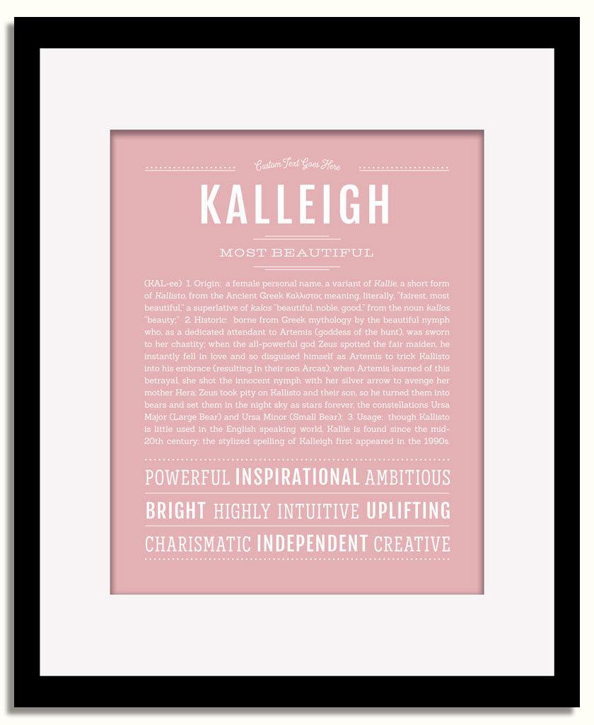 Frame Options | Dusty Rose | Black Frame, Matted