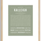 Kalleigh | Name Art Print