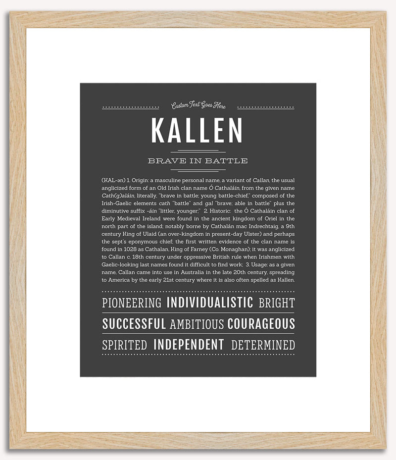 Kallen | Name Art Print