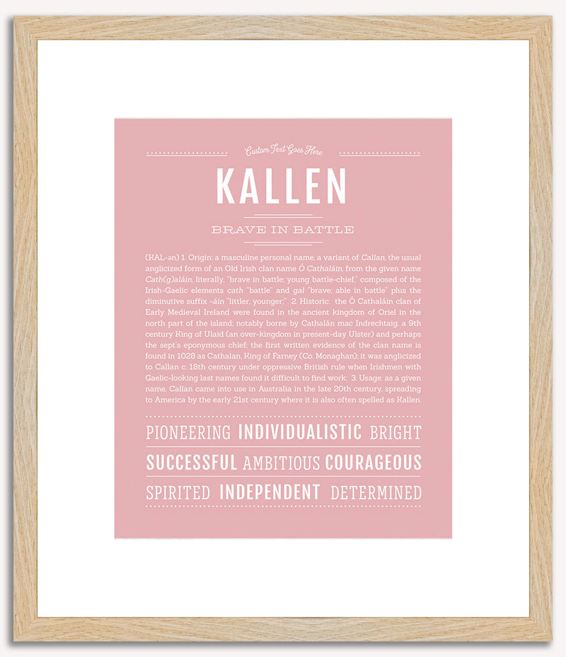 Kallen | Name Art Print