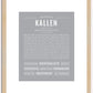 Kallen | Name Art Print