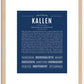 Kallen | Name Art Print