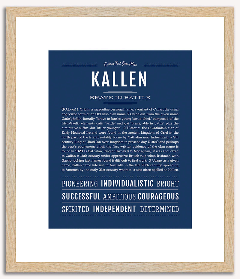 Kallen | Name Art Print