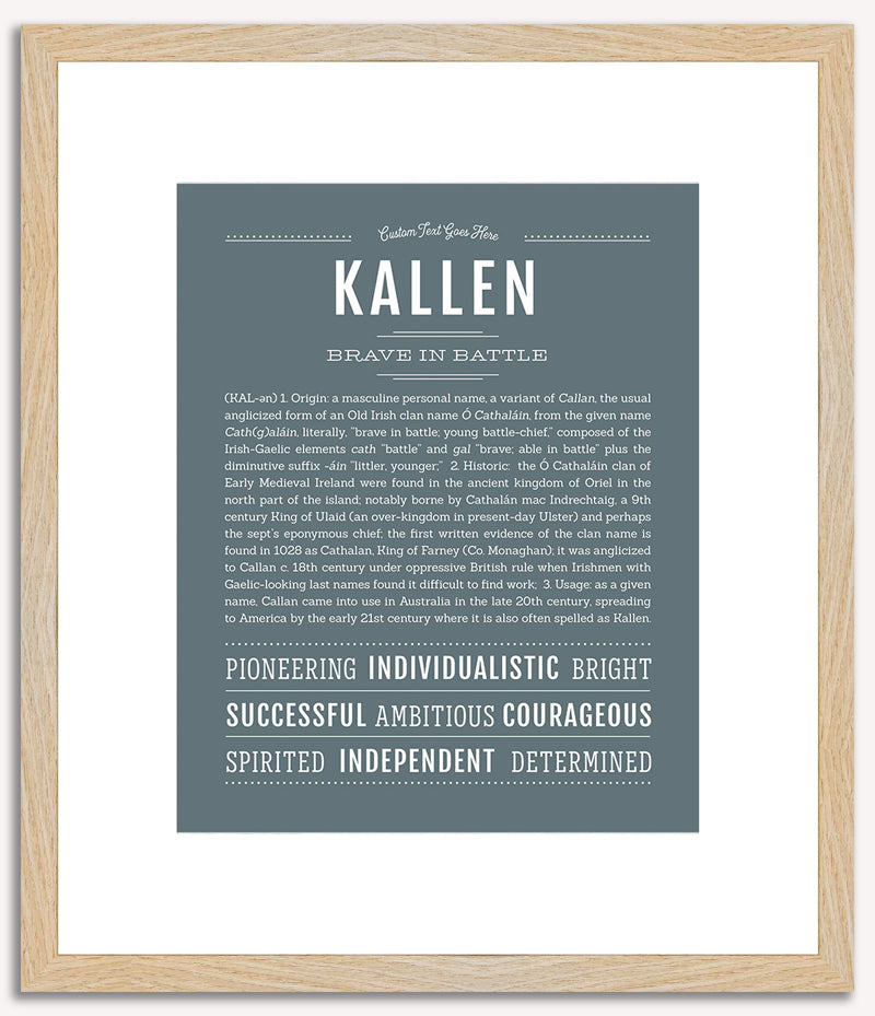 Kallen | Name Art Print