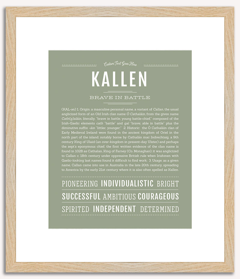 Kallen | Name Art Print