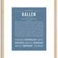 Kallen | Name Art Print