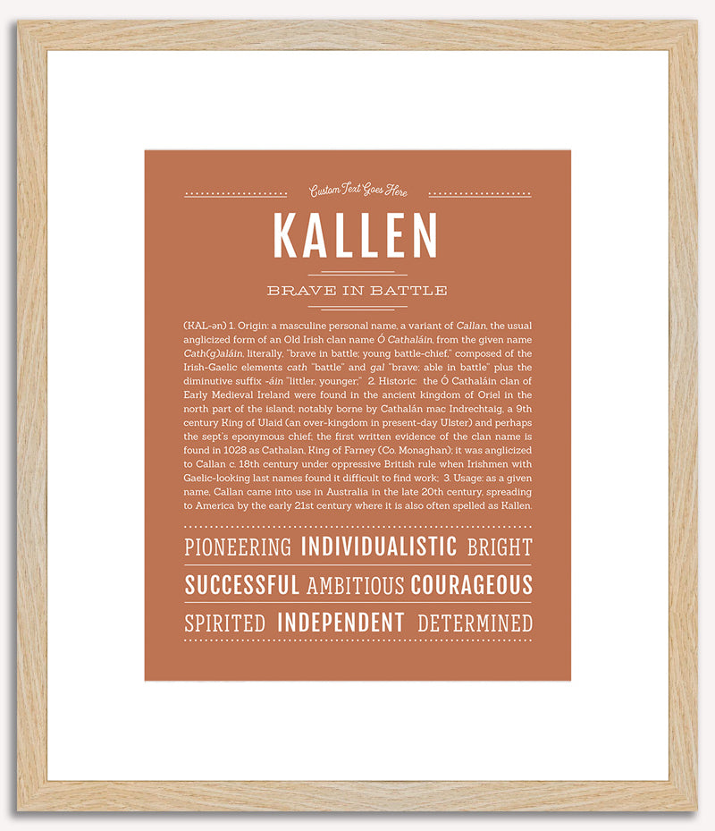 Kallen | Name Art Print